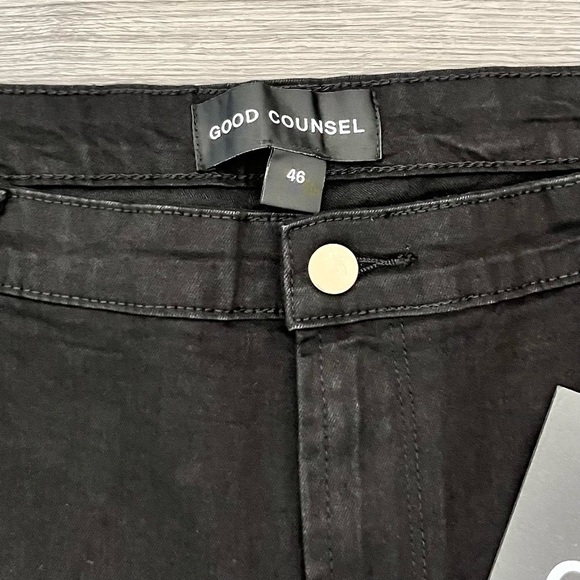 Good Counsel Men's Plus Size 46x30 Malone Stretch Jean Straight Leg Black NWT - Picture 4 of 10